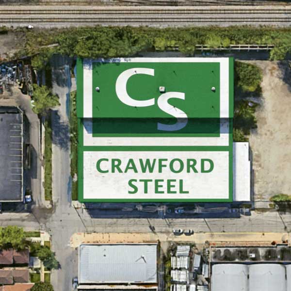 overhead view of Crawford Steel Company building